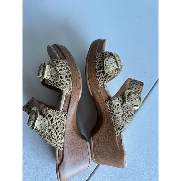 Dankso Snakeskin Print Clog Sandals Leather 39|8.5 EUC - Picture 6 of 10